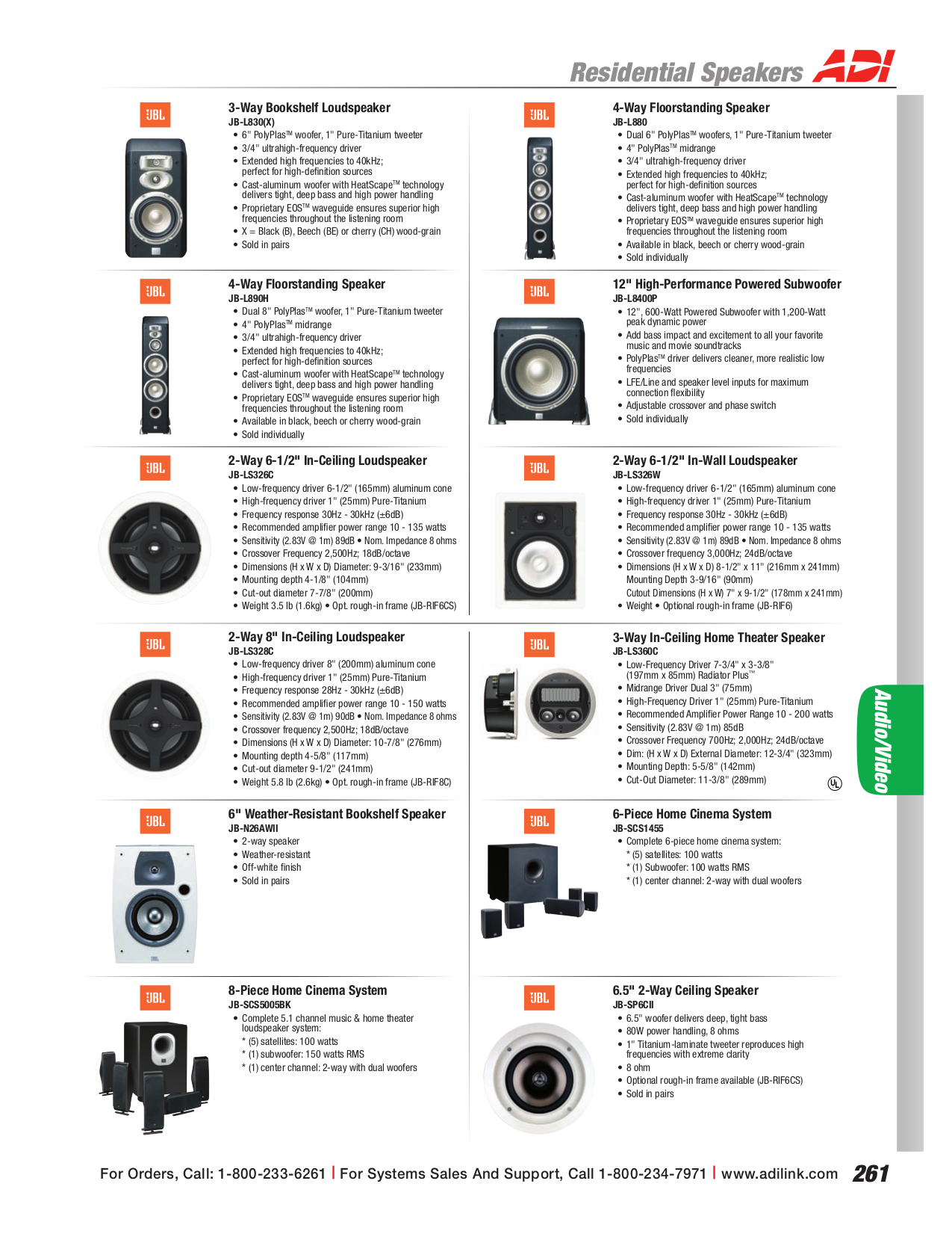PDF manual for JBL Speaker Studio L880