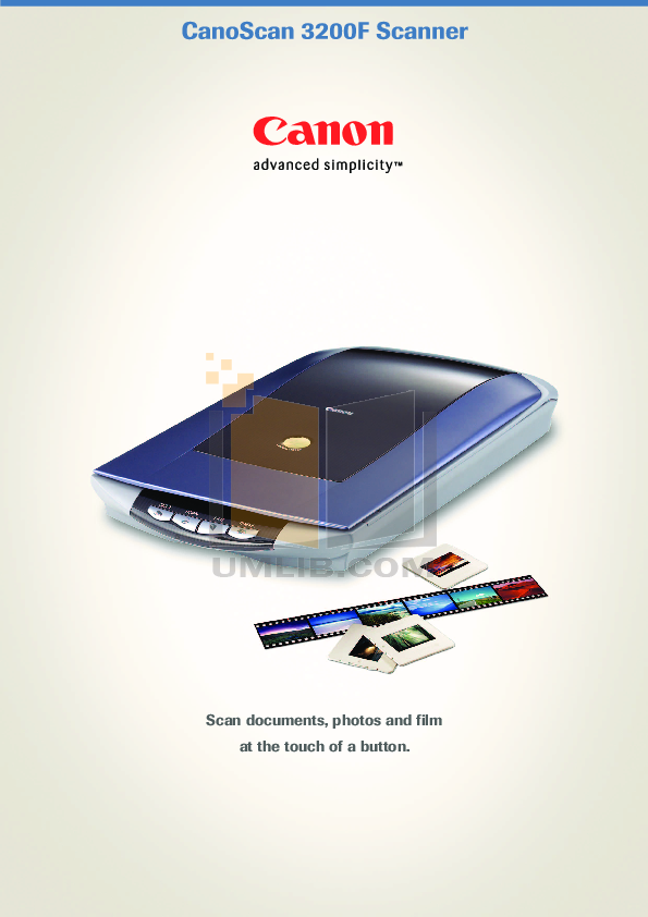 pdf for Canon Scanner CanoScan 3200F manual
