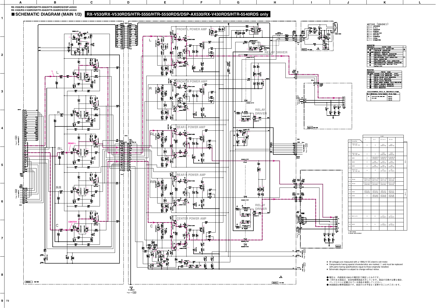 Yamaha rx v559 схема