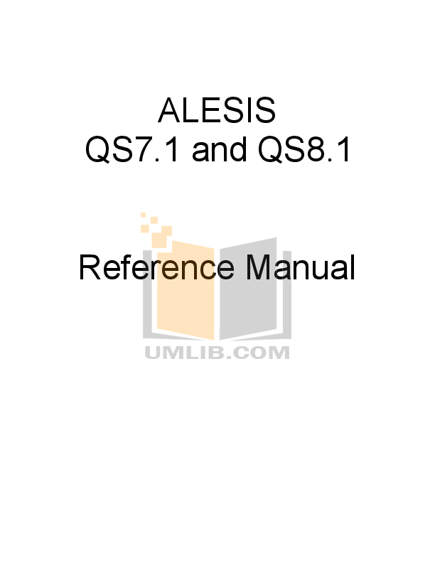 Download free pdf for Alesis QS8.2 Music Keyboard manual