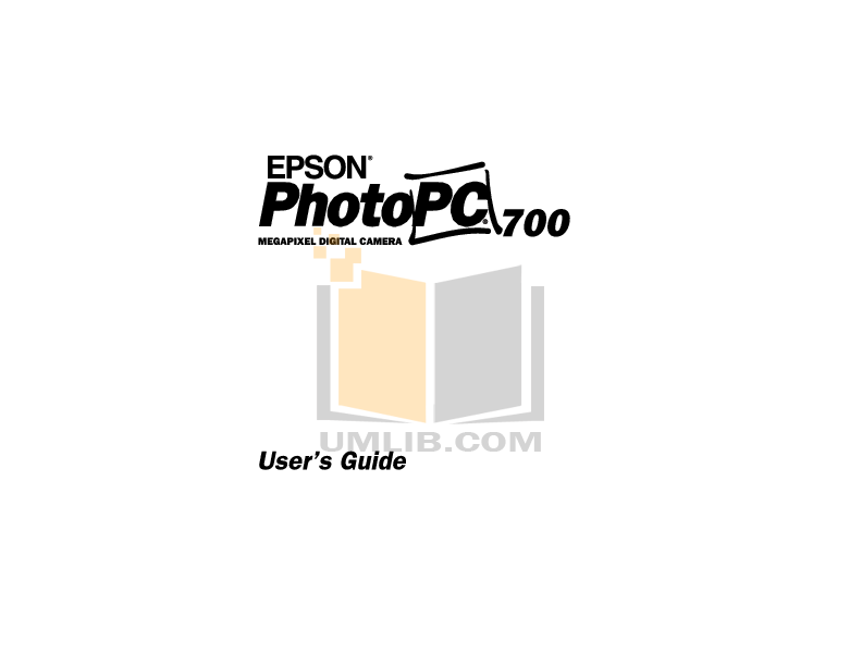 Pdf Manual For Epson Digital Camera Photopc 700 3455