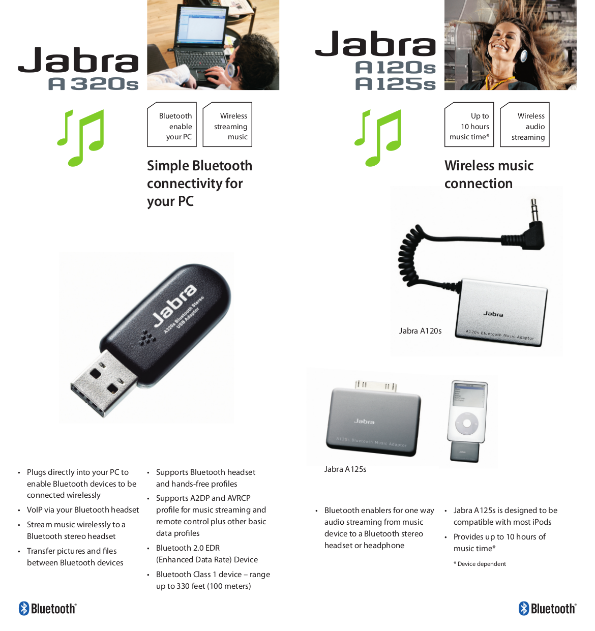 PDF manual for Jabra Other A120s Bluetooth Adapter