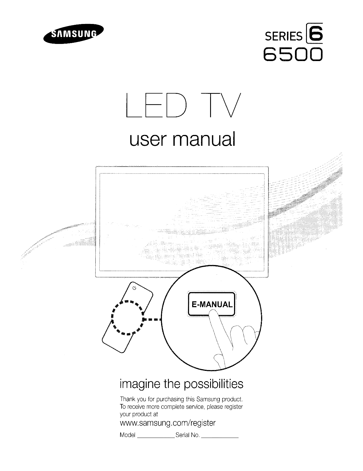 Download free pdf for Samsung UN46D6500 TV manual