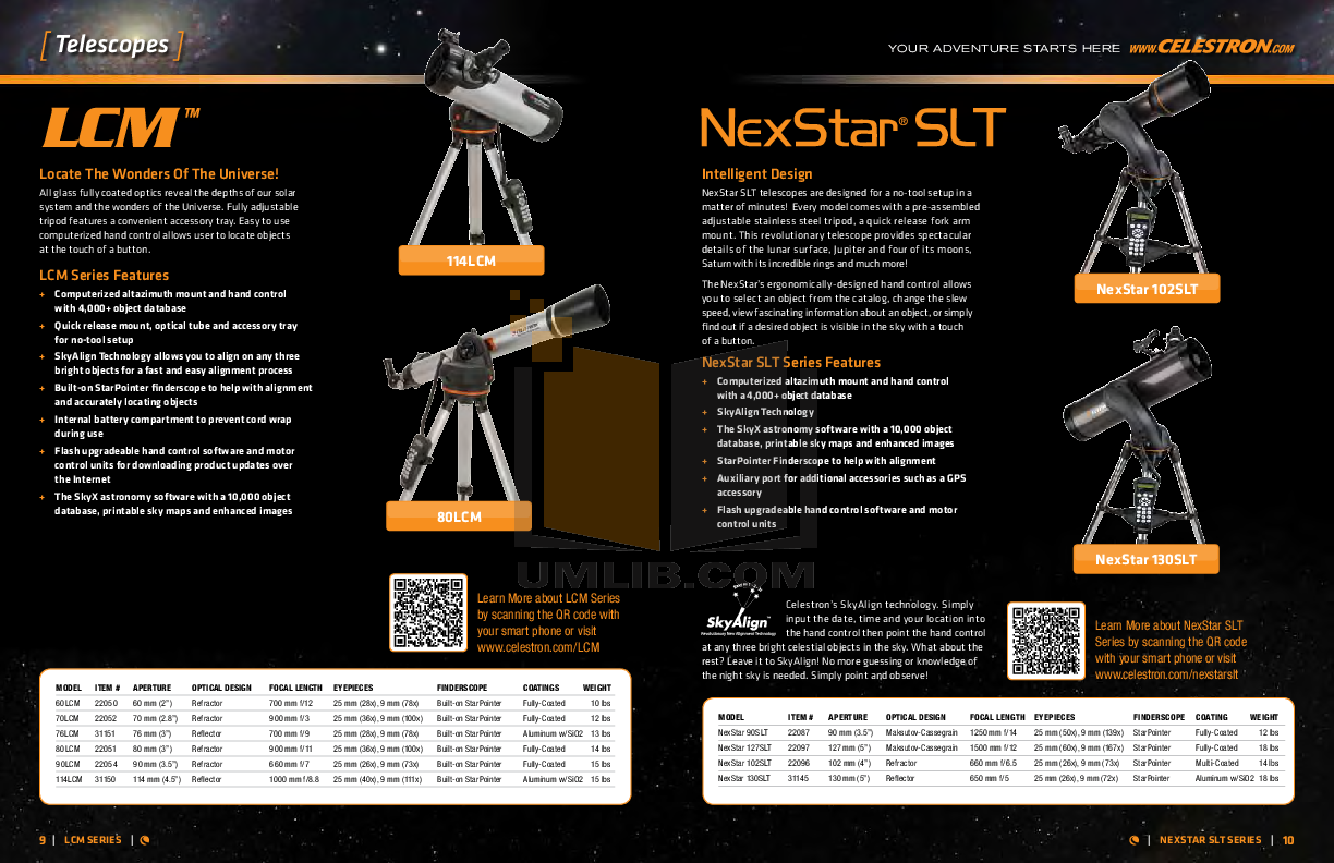 PDF manual for Celestron Telescope C8NGT