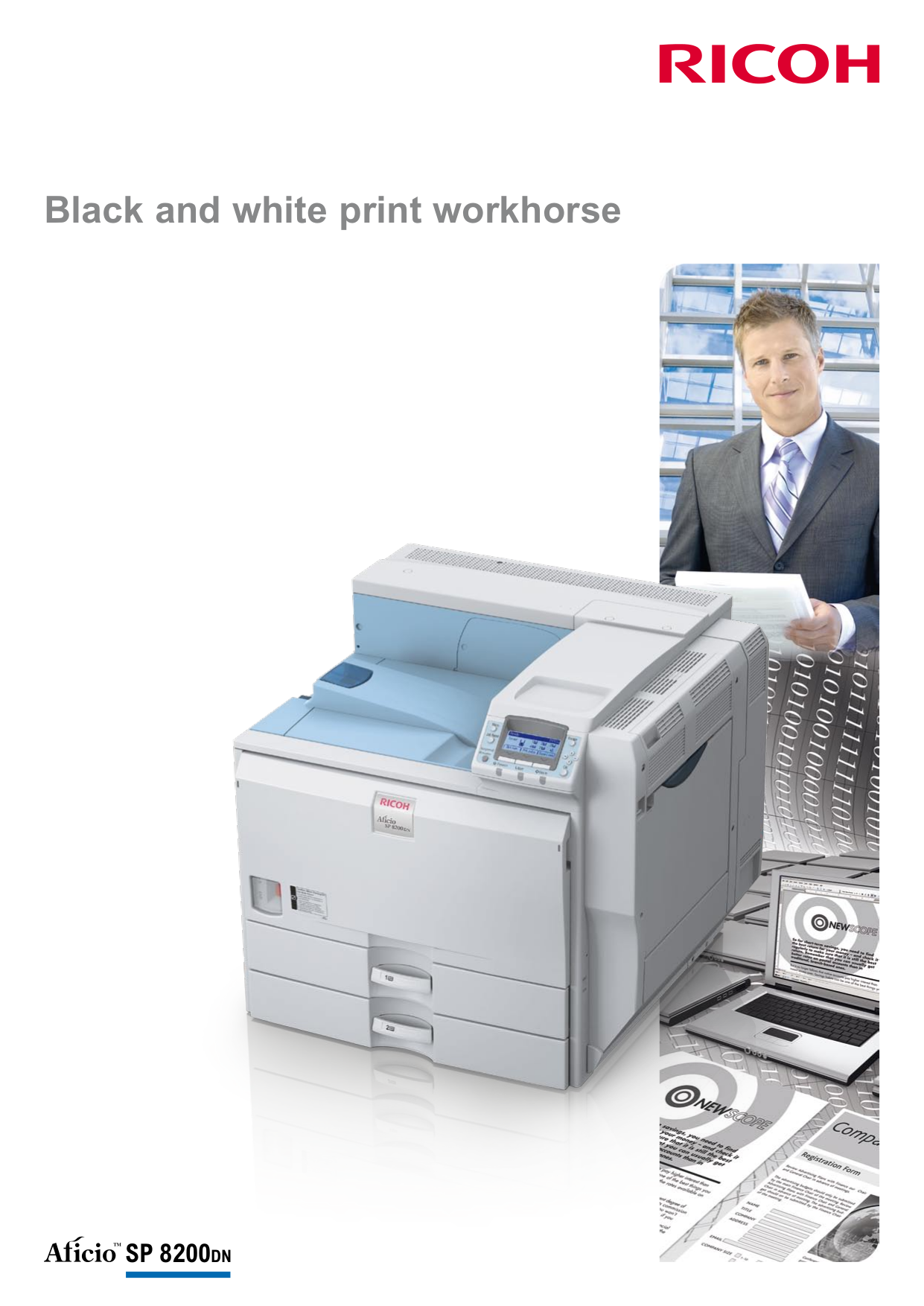 Download free pdf for Ricoh Aficio SP 8200DN Printer manual