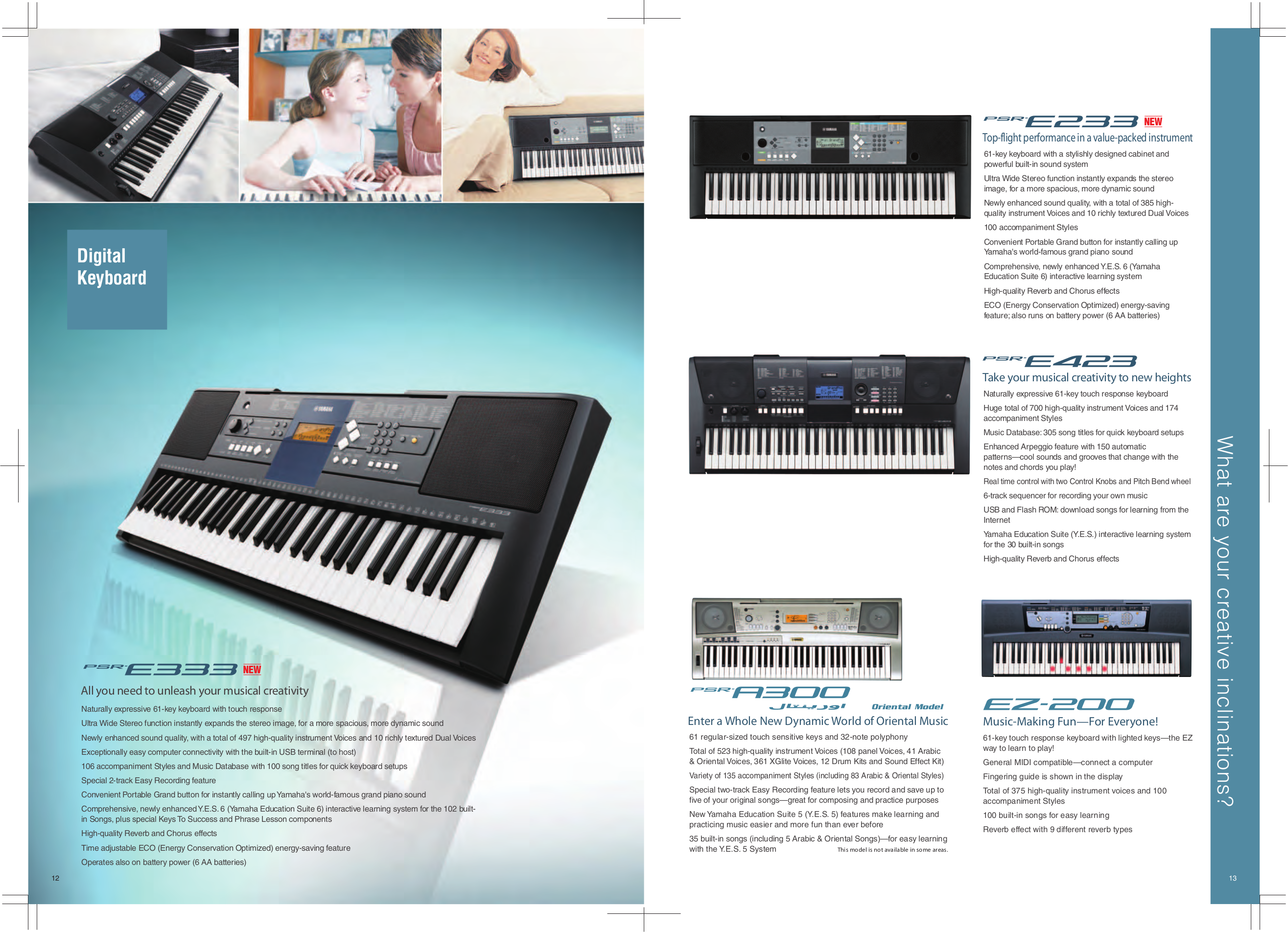 PDF manual for Yamaha Music Keyboard PSR540