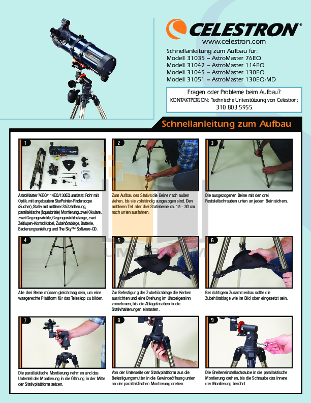 Download free pdf for Celestron AstroMaster 114EQ Telescope manual