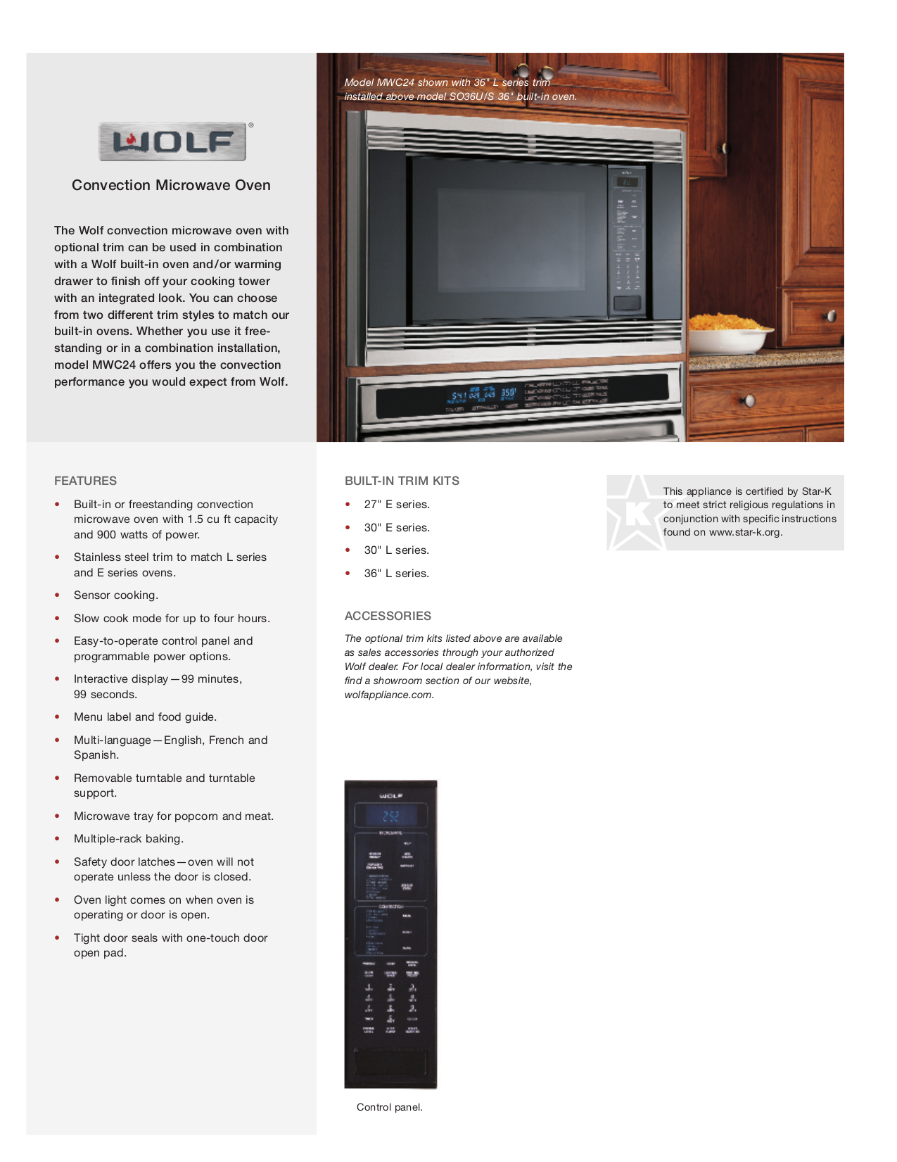 Download free pdf for Wolf MWC24 Oven manual