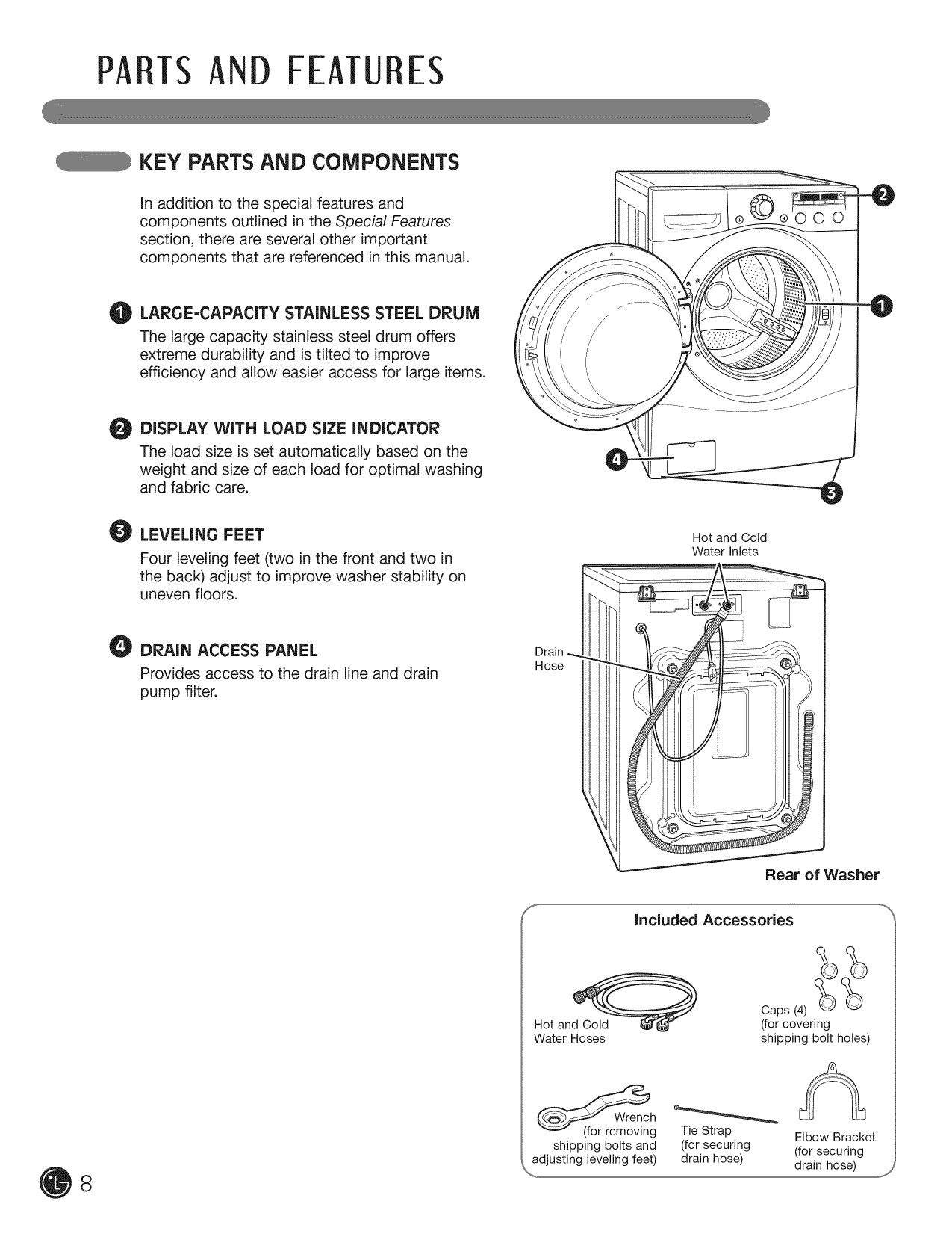 PDF manual for LG Washer WM2050CW