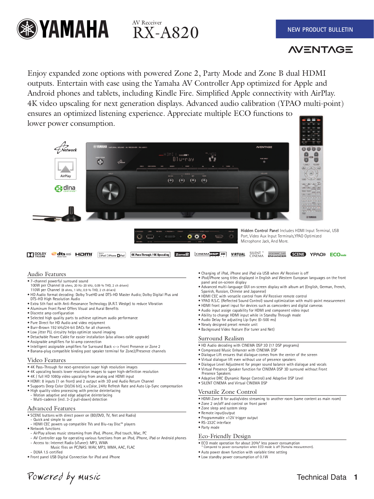 PDF manual for Yamaha Receiver RX-500