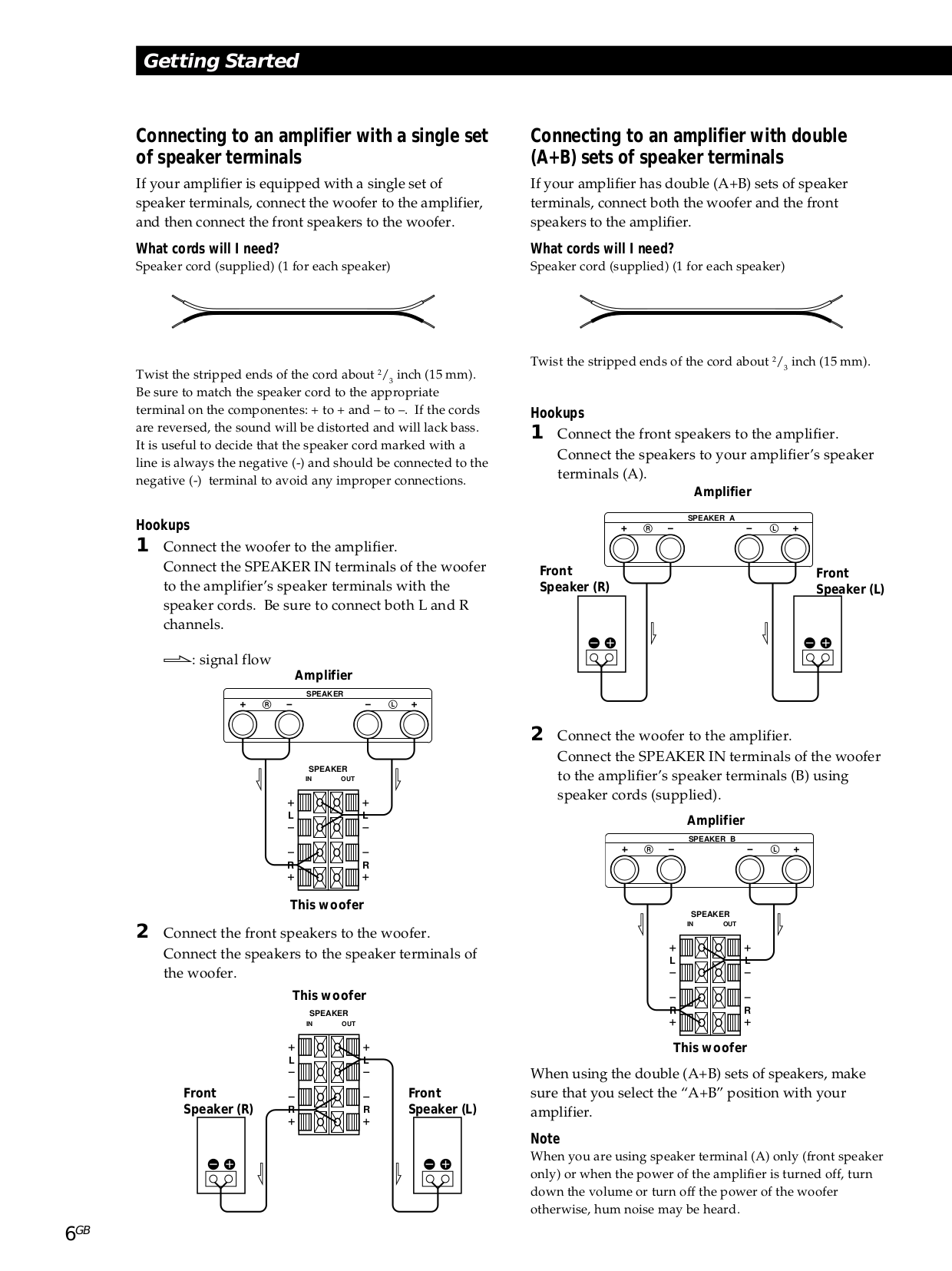 PDF manual for Sony Subwoofer SA-WM40