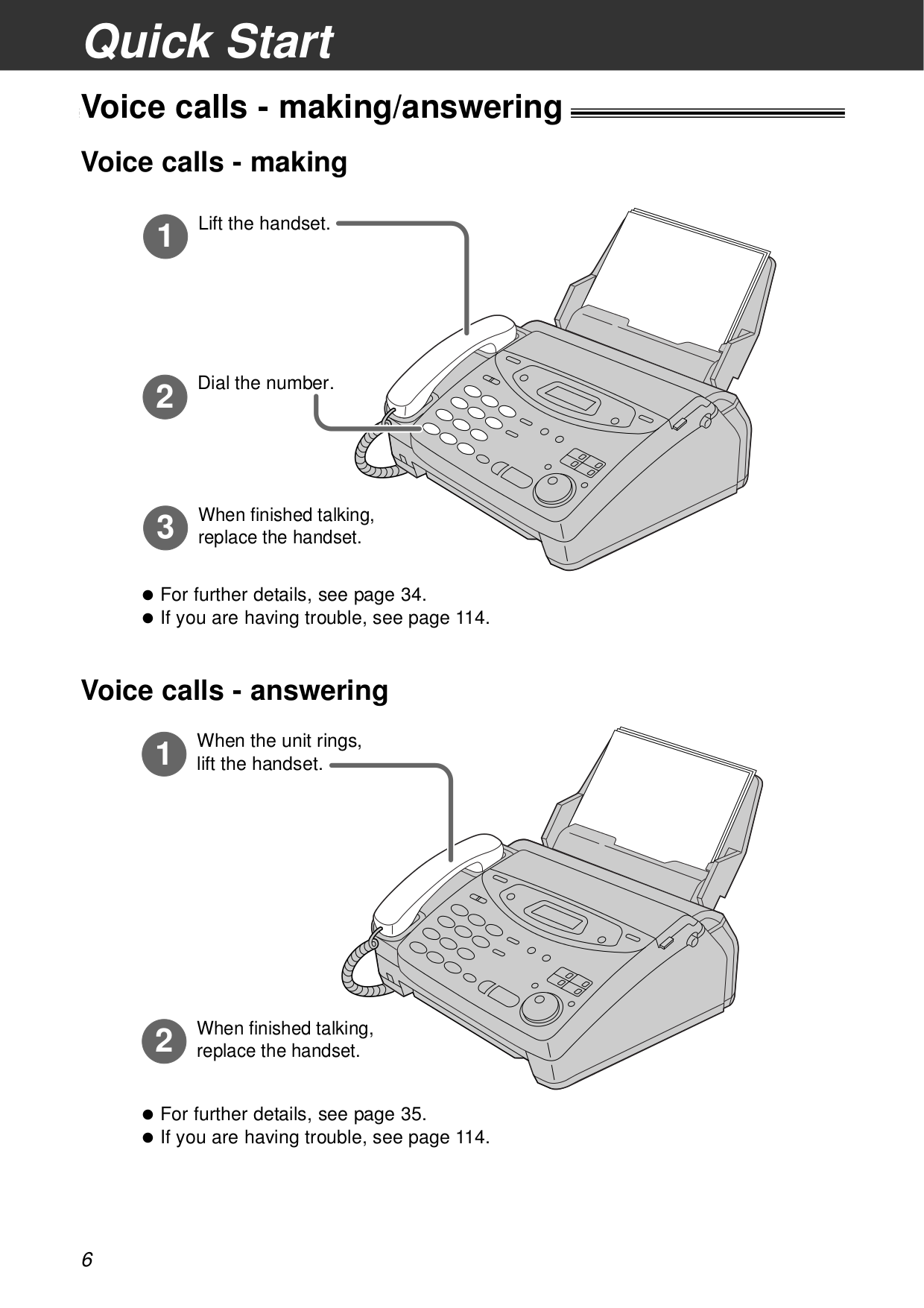 PDF manual for Panasonic Fax Machine KXFP121