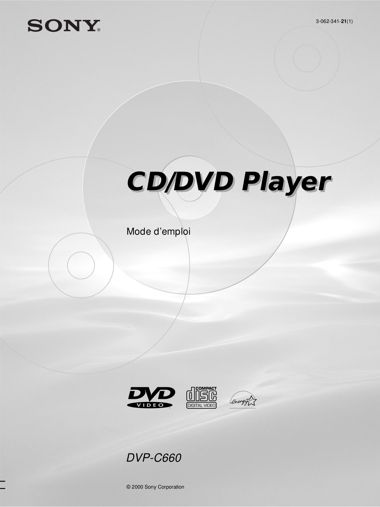 PDF manual for Sony DVD Players DVPC660