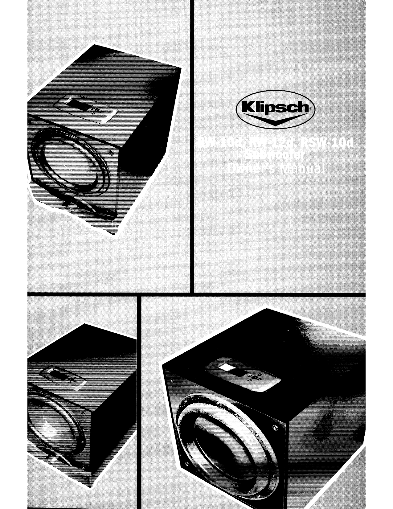Download free pdf for Klipsch RW8 Subwoofer manual