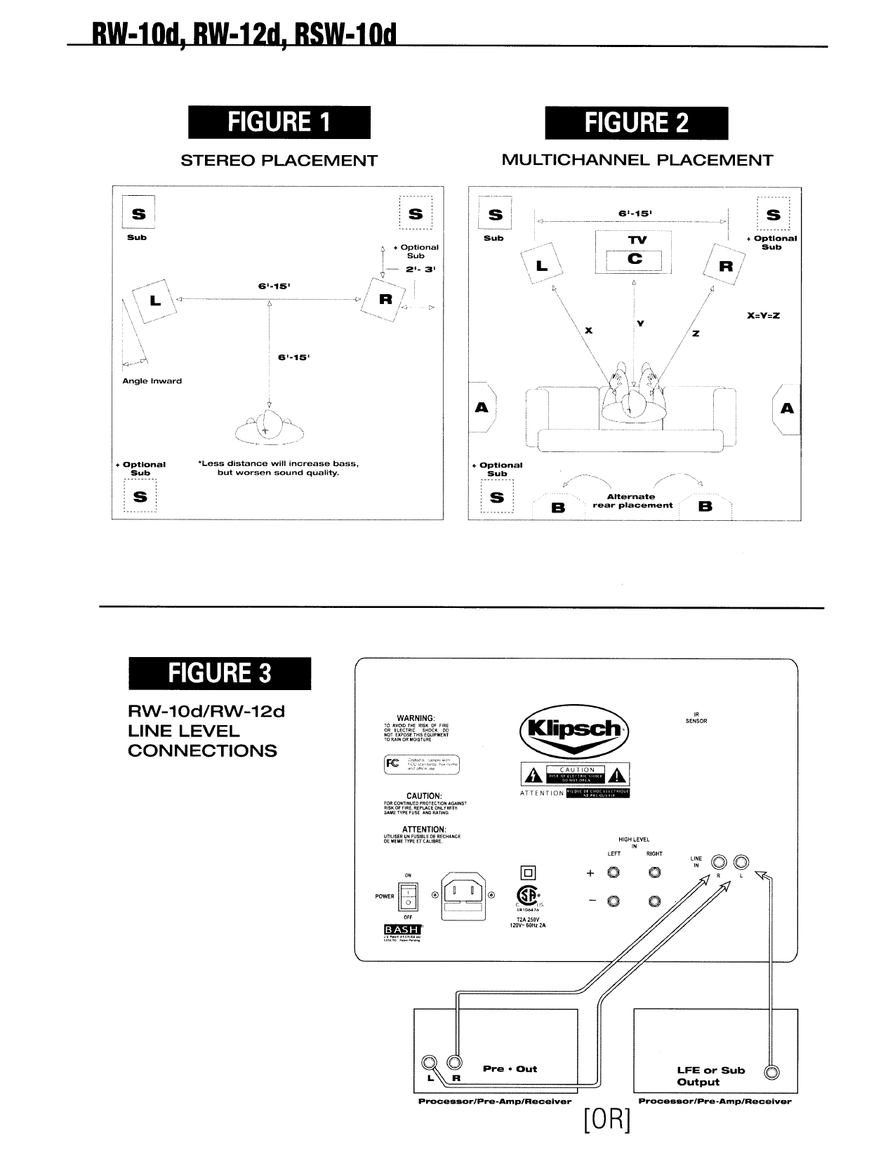 PDF manual for Klipsch Subwoofer RW8