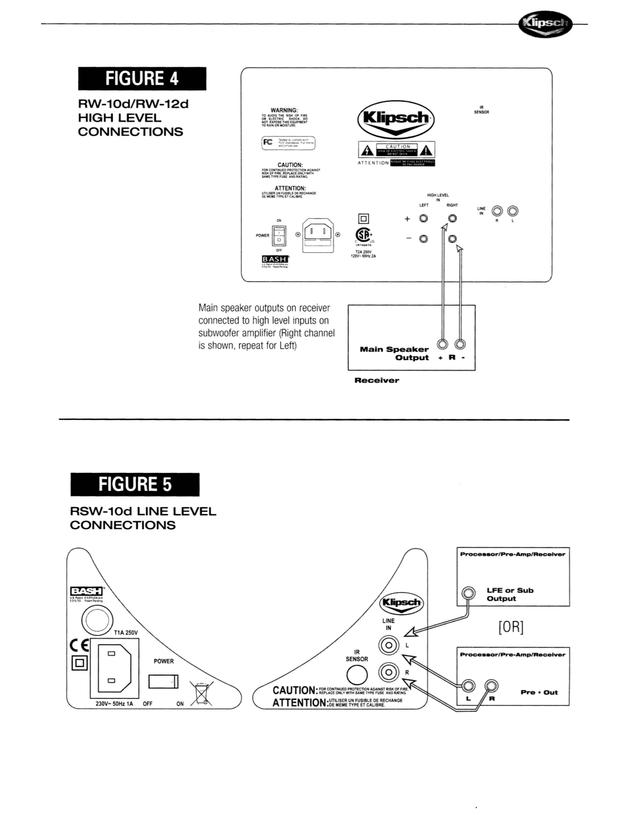 PDF manual for Klipsch Subwoofer RW8