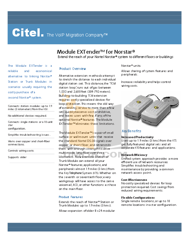 pdf for Citel Other Portico TVA-D Adapter manual