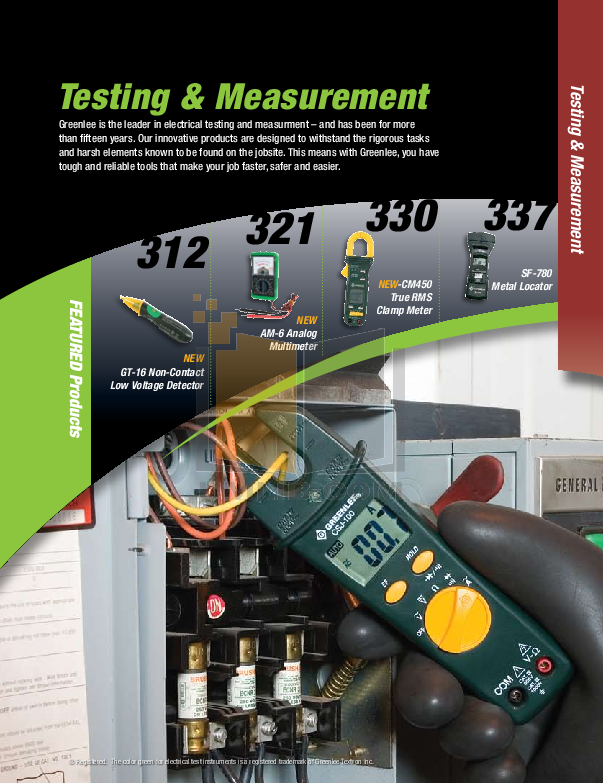 Greenlee 2016 Circuit Tracer Manual - Go Green Collections