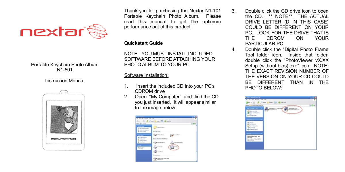 Download free pdf for Nextar N5101 Digital Photo Frame manual
