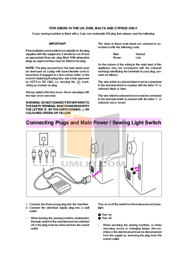PDF manual for Brother Other VX810 Sewing Machines