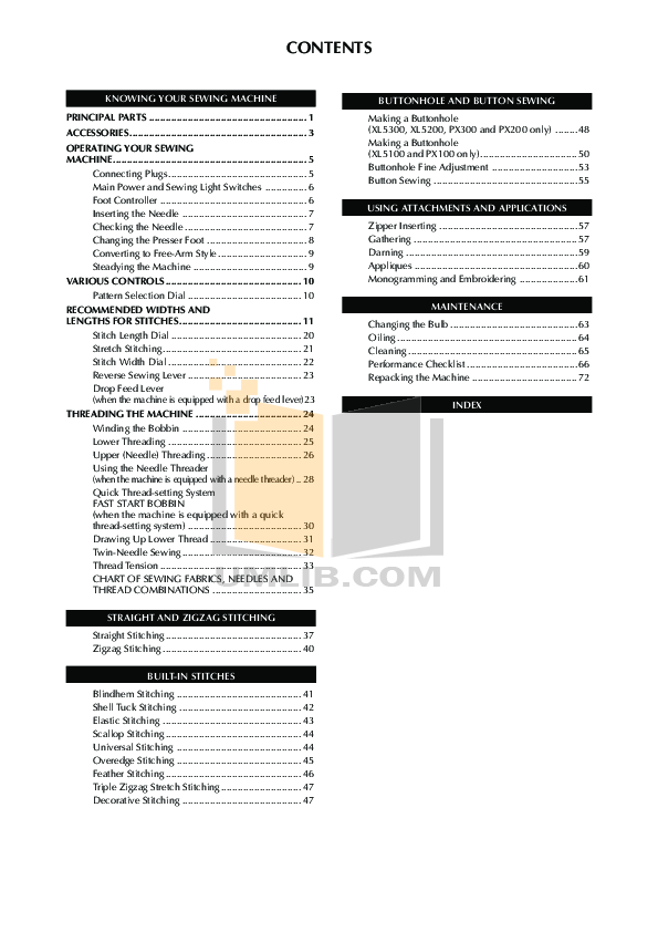 PDF manual for Brother Other VX-810 Sewing Machines