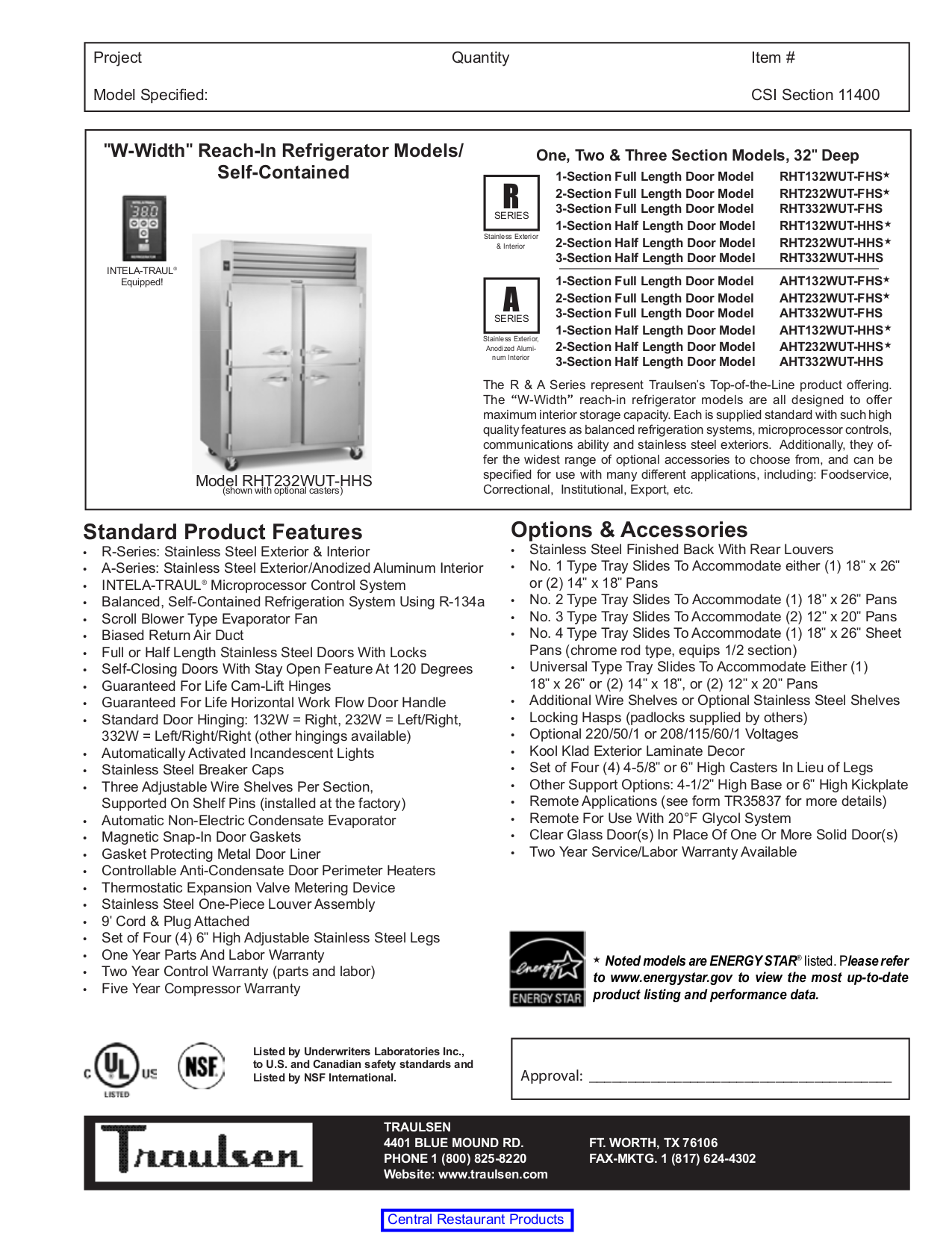 PDF manual for Traulsen Refrigerator RHT232WUT-HHS