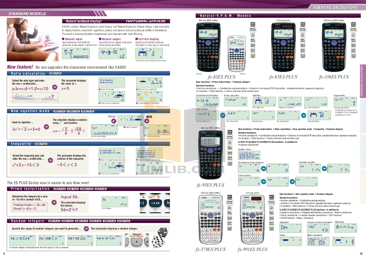 PDF manual for Casio Calculator MS80S