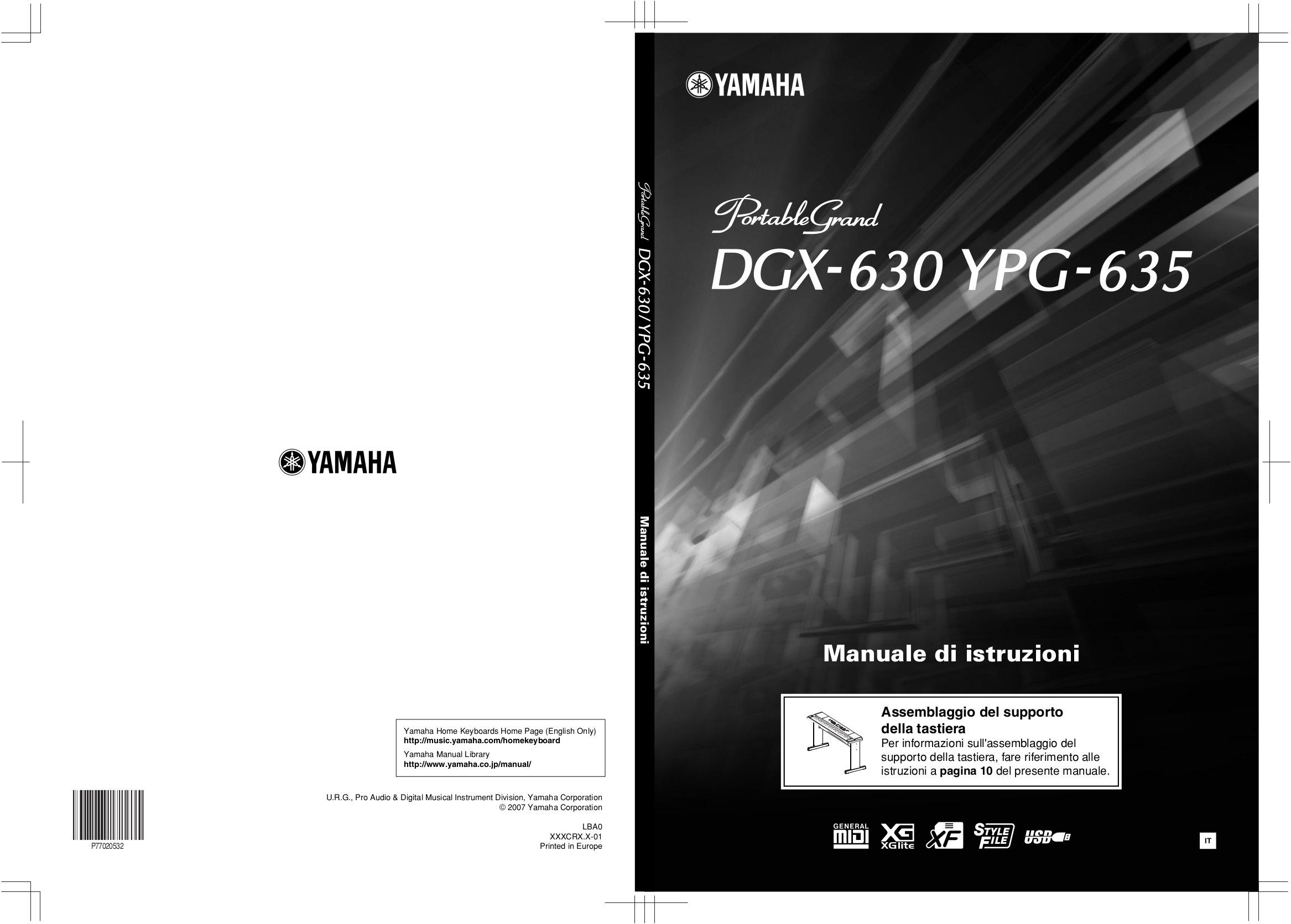 Download free pdf for Yamaha DGX-630 Music Keyboard manual