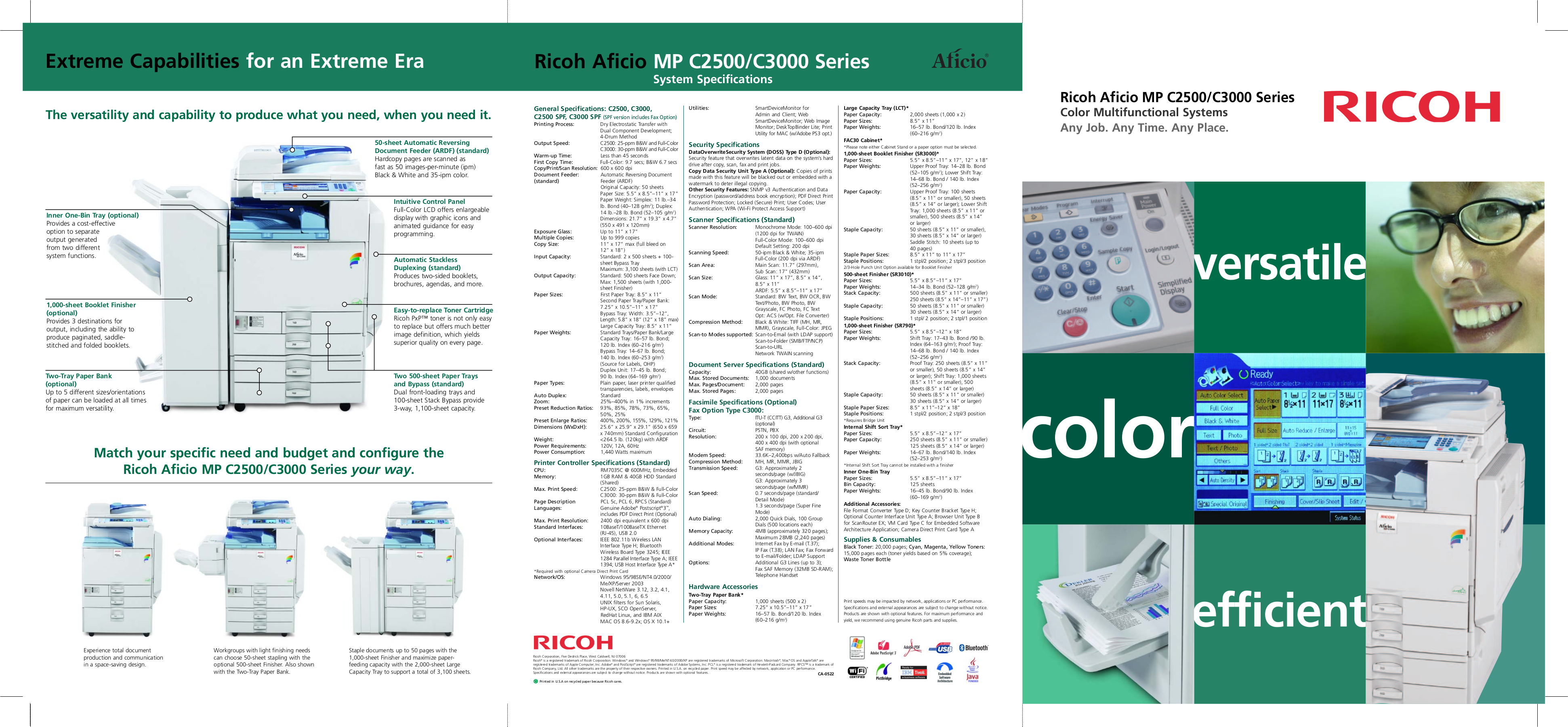 pdf for Ricoh Multifunction Printer Aficio C2500 manual