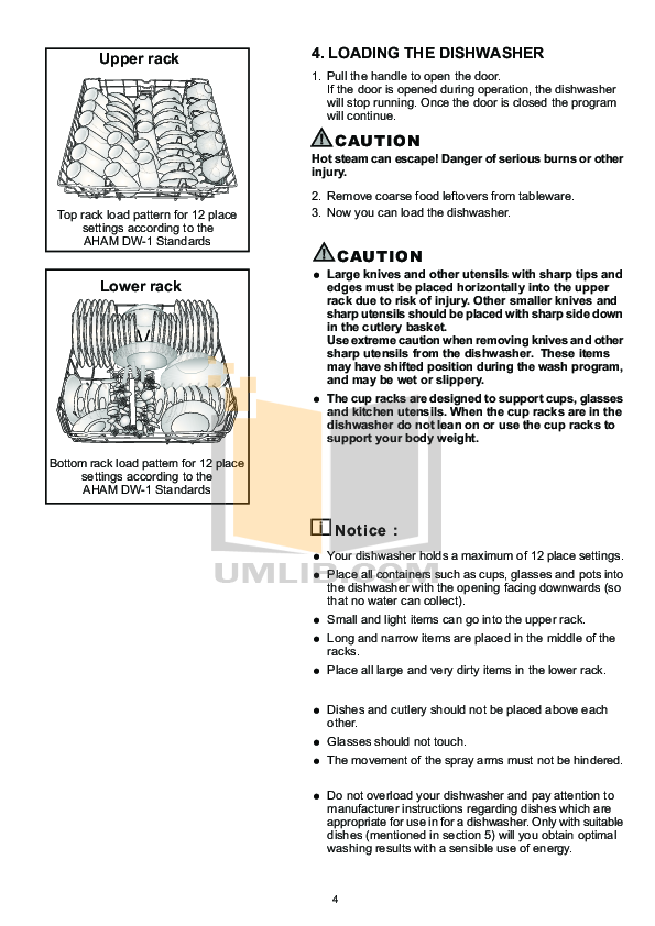 PDF manual for Blomberg Dishwasher DW14110