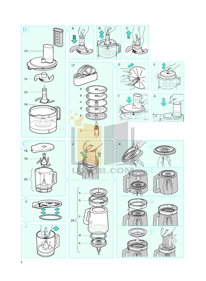 PDF manual for Braun Food Processor K3000