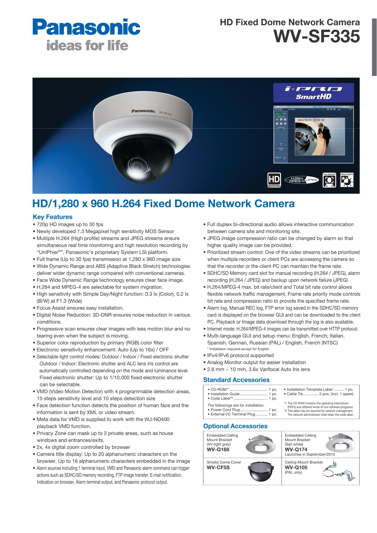 PDF manual for Panasonic Security Camera iPro WVSF335