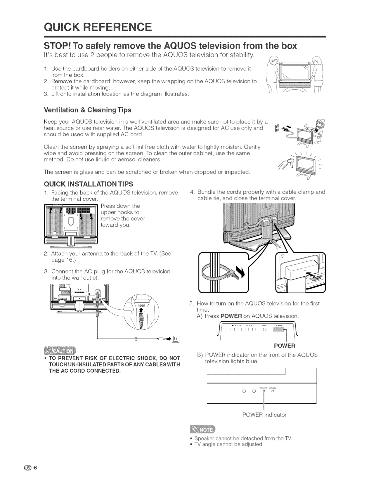 PDF manual for Sharp TV AQUOS LC37D7U