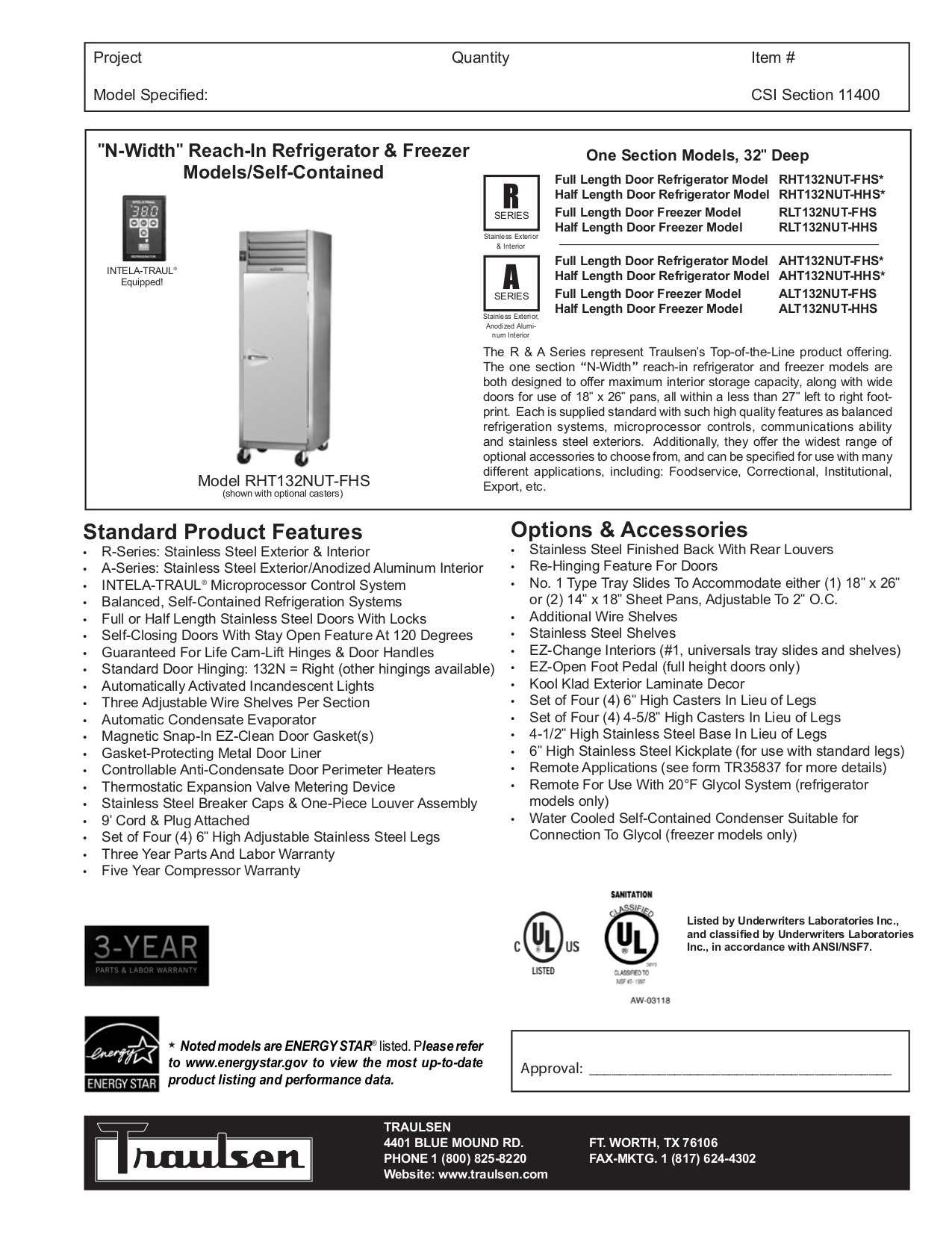 PDF manual for Traulsen Freezer RLT132NUT-FHS