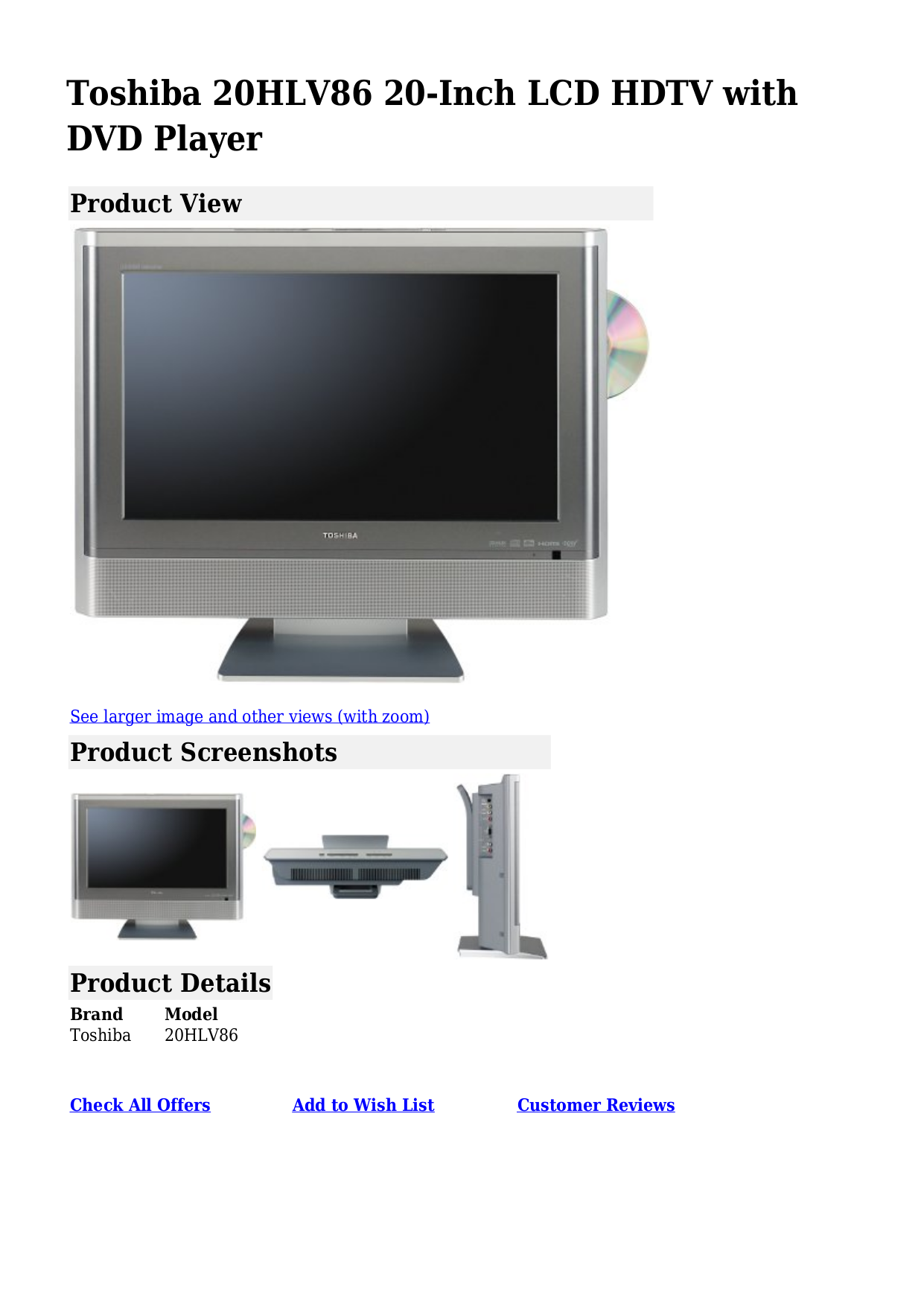 Pdf Manual For Toshiba Tv hlv86