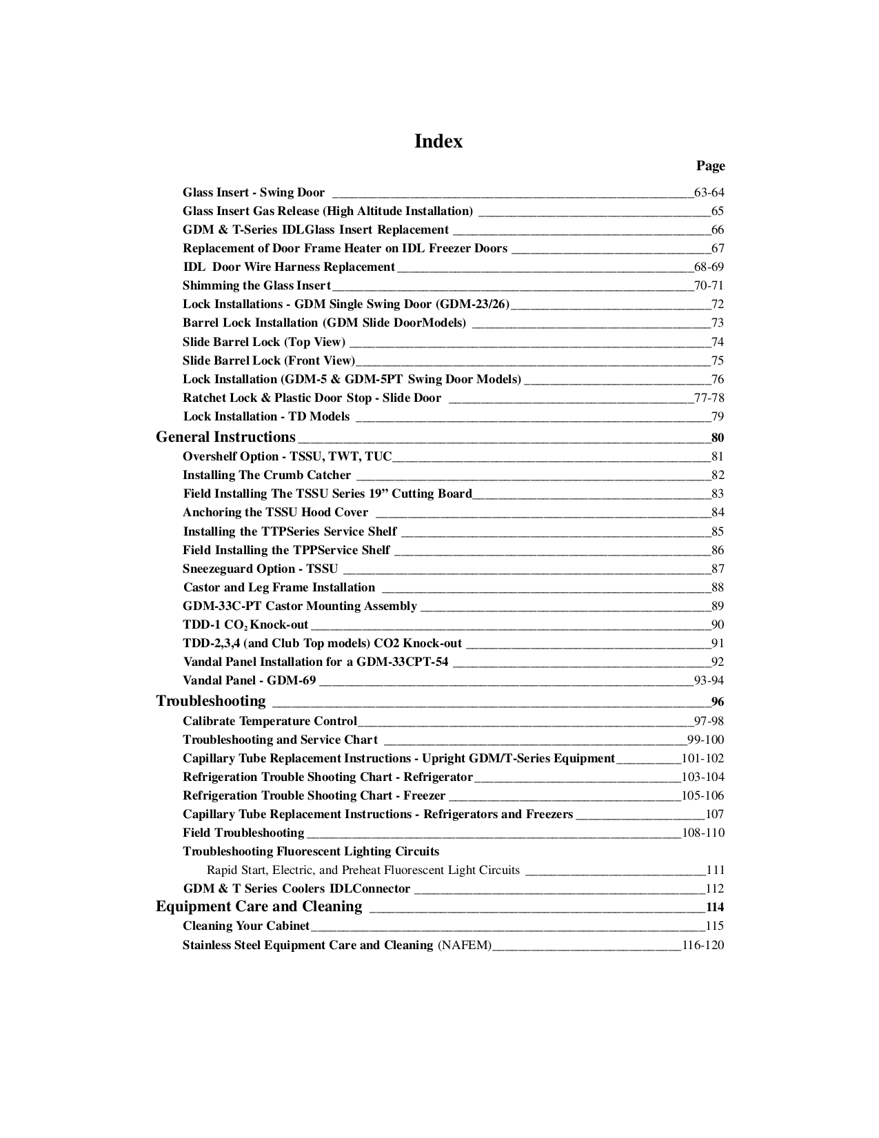 PDF manual for True Refrigerator GDM-26