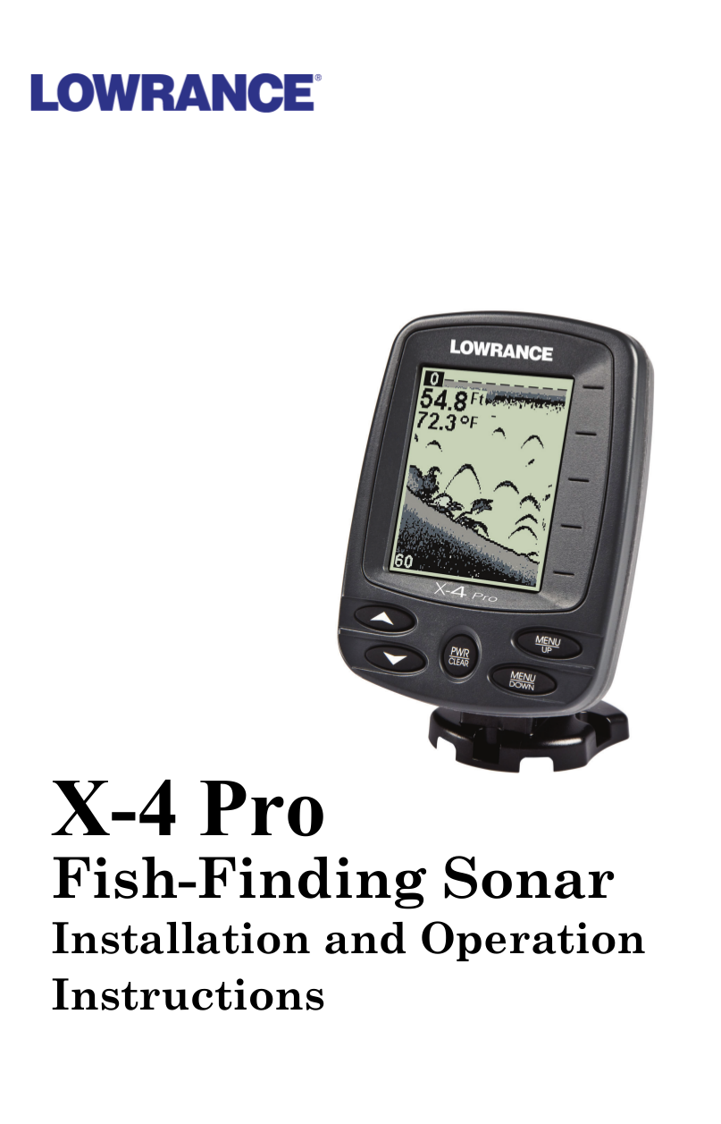 Download free pdf for Lowrance X25 Sonar Other manual