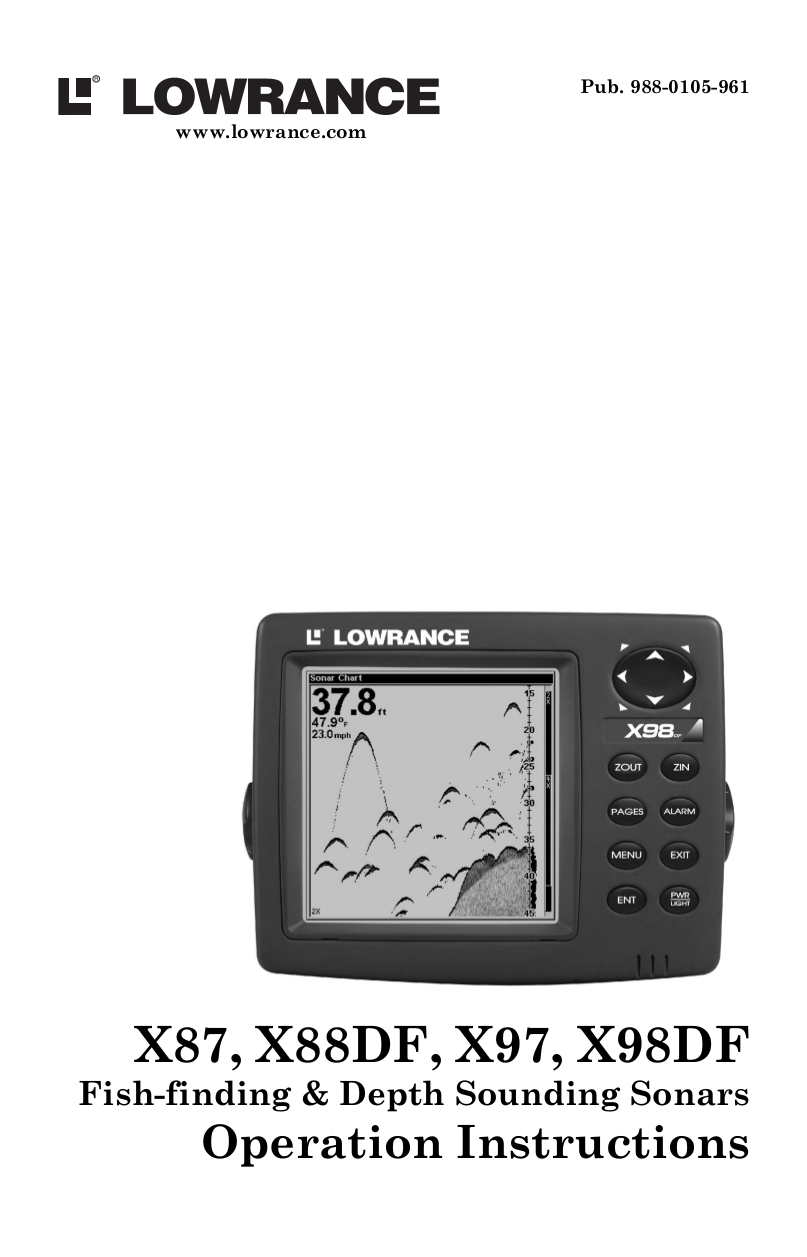 Download free pdf for Lowrance X25 Sonar Other manual