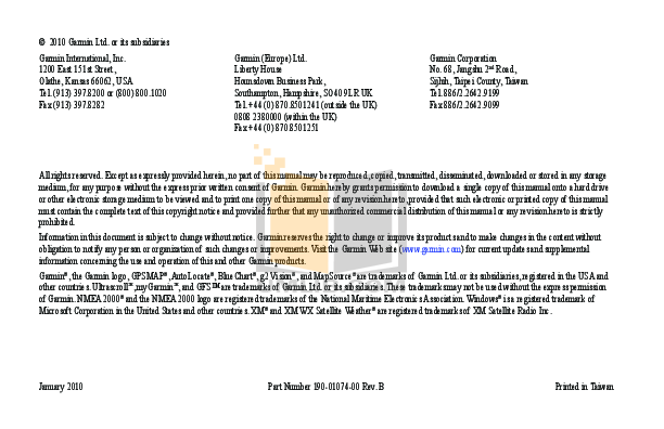 PDF manual for Garmin GPS GPSMAP 441s