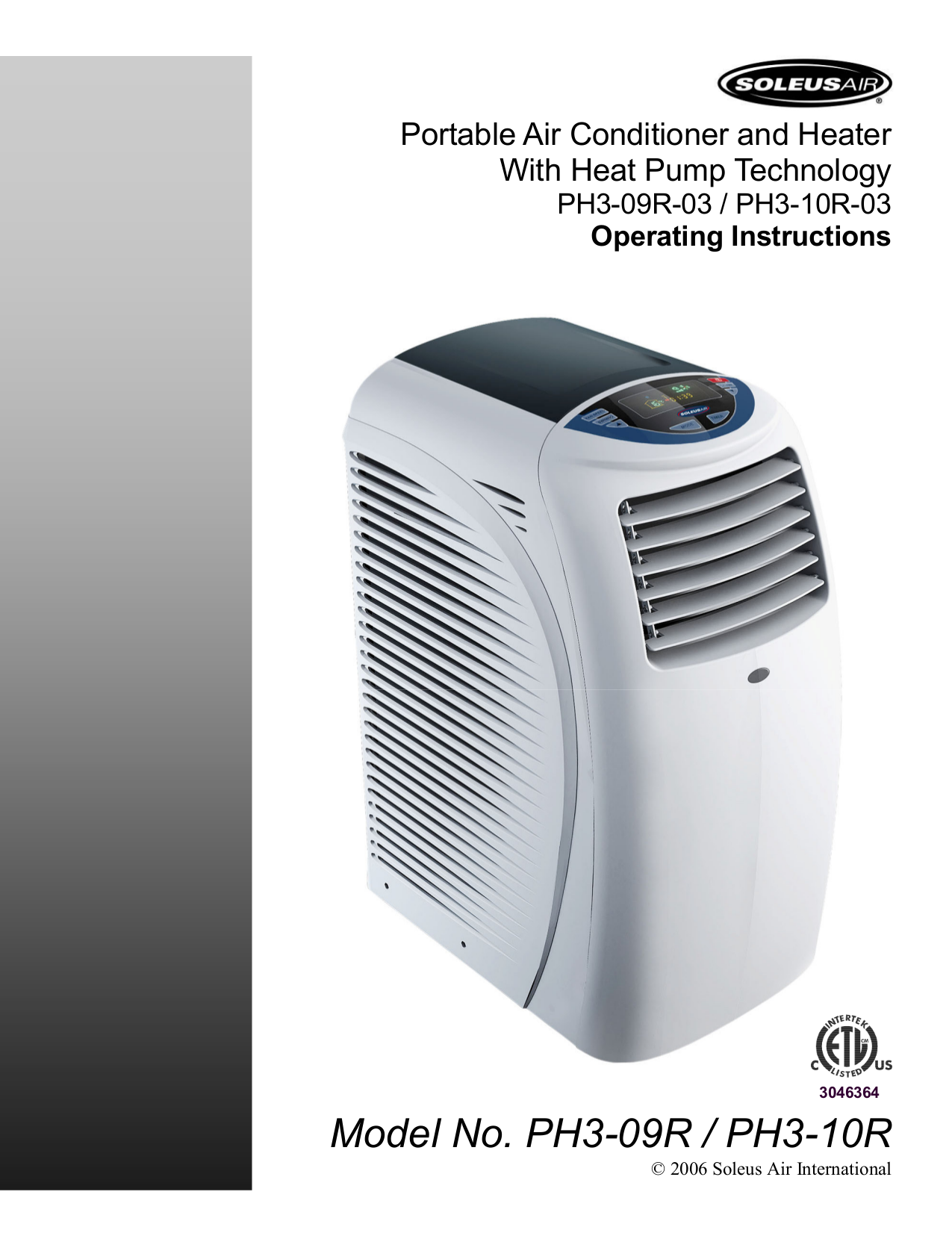 Download free pdf for Soleus PH310R03 Air Conditioner manual