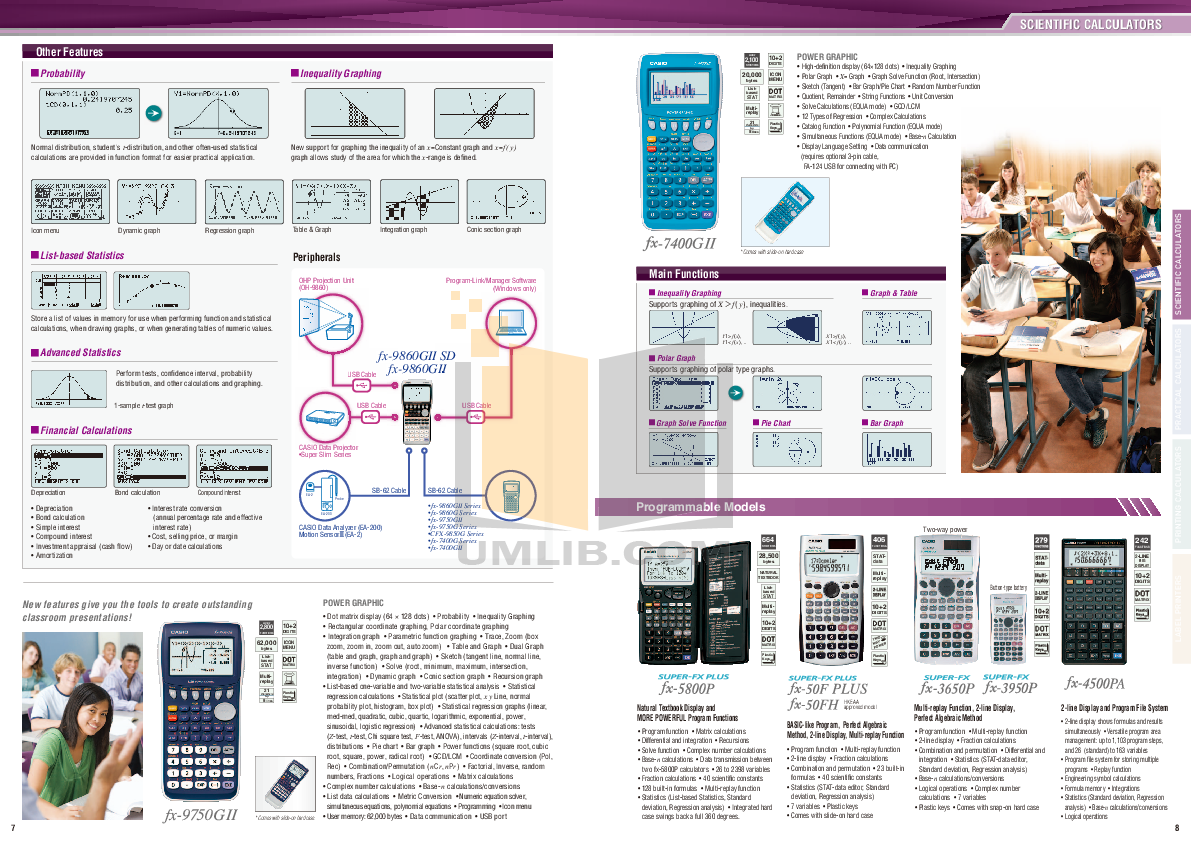 PDF manual for Casio Calculator DR270TM