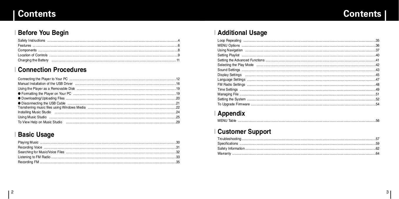 PDF manual for Samsung MP3 Player yePP YPF1
