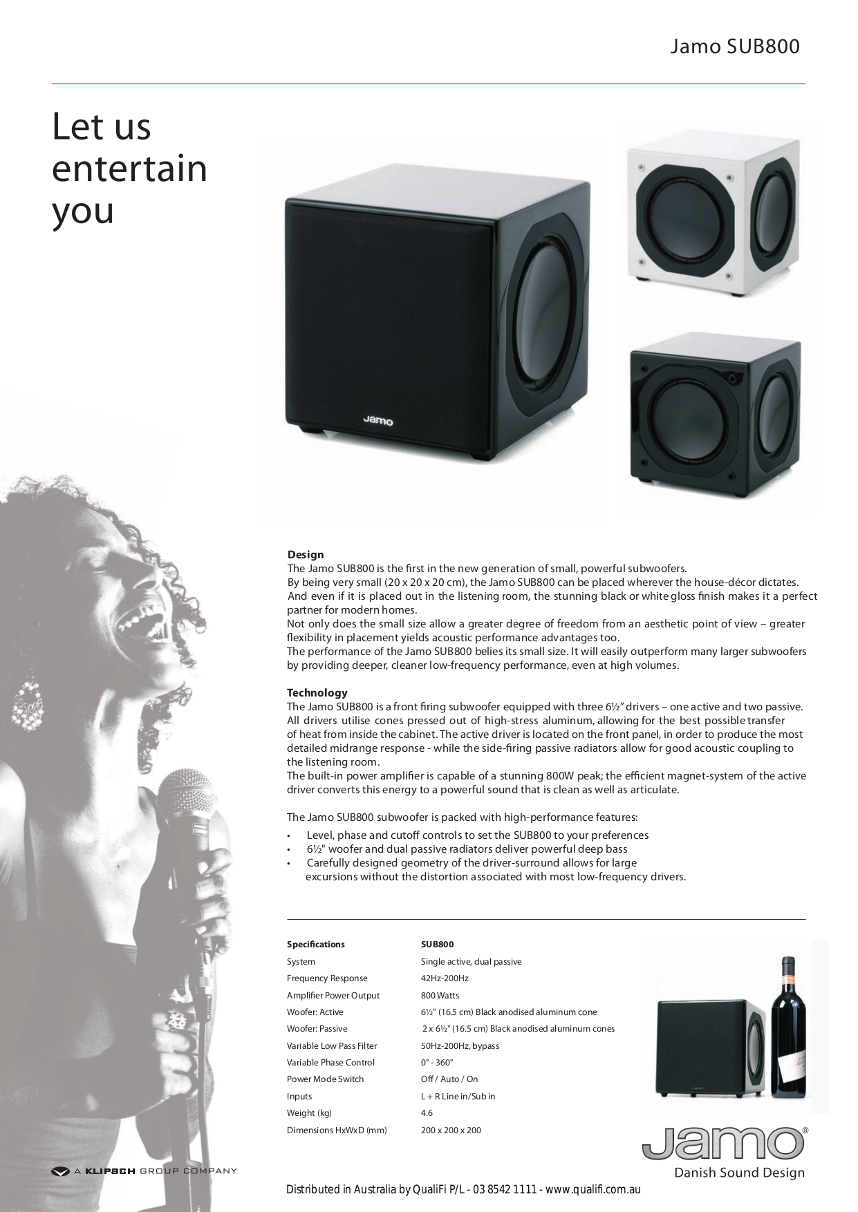 Download free pdf for Jamo SUB 200 Subwoofer manual