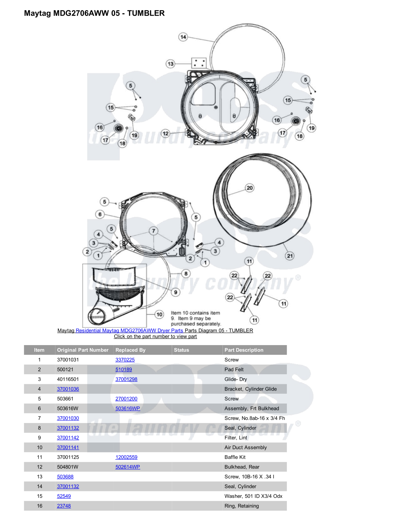 Download free pdf for Maytag MDG2706AWW Dryer manual