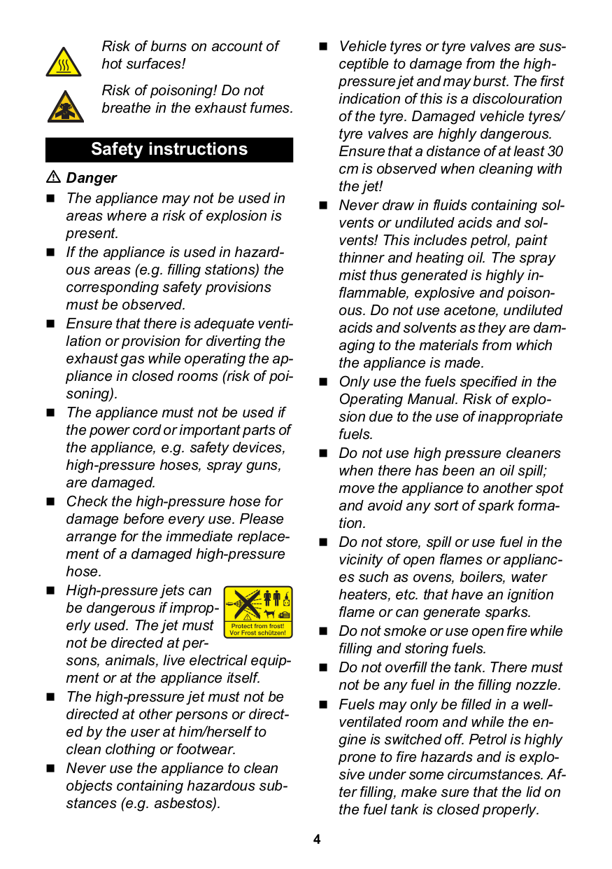 PDF manual for Karcher Other G 4000 OH Pressure Washers