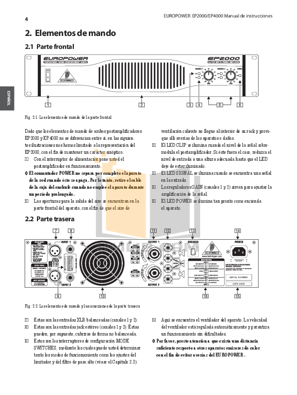 Behringer ep2500 схема