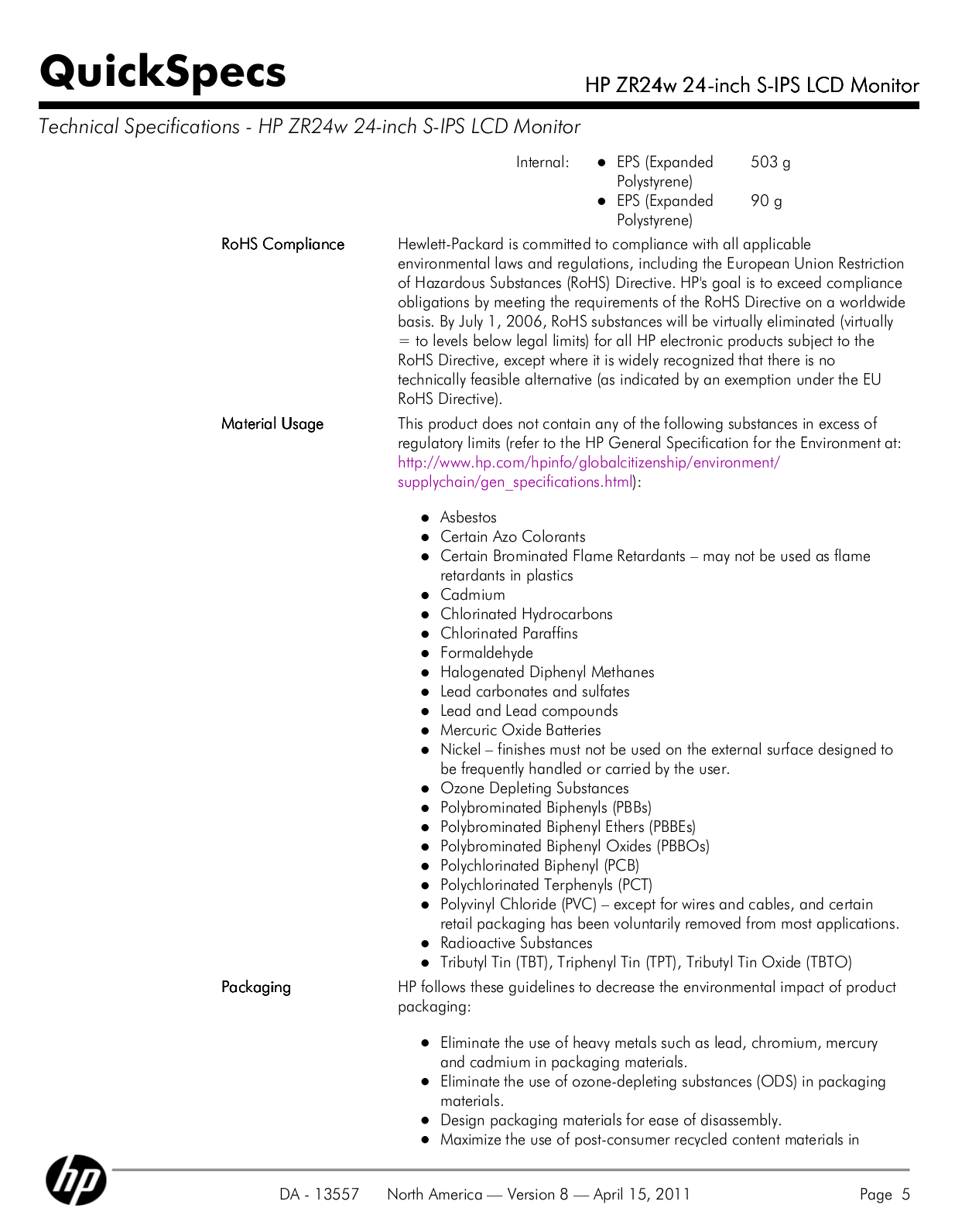 PDF manual for HP Monitor ZR24W