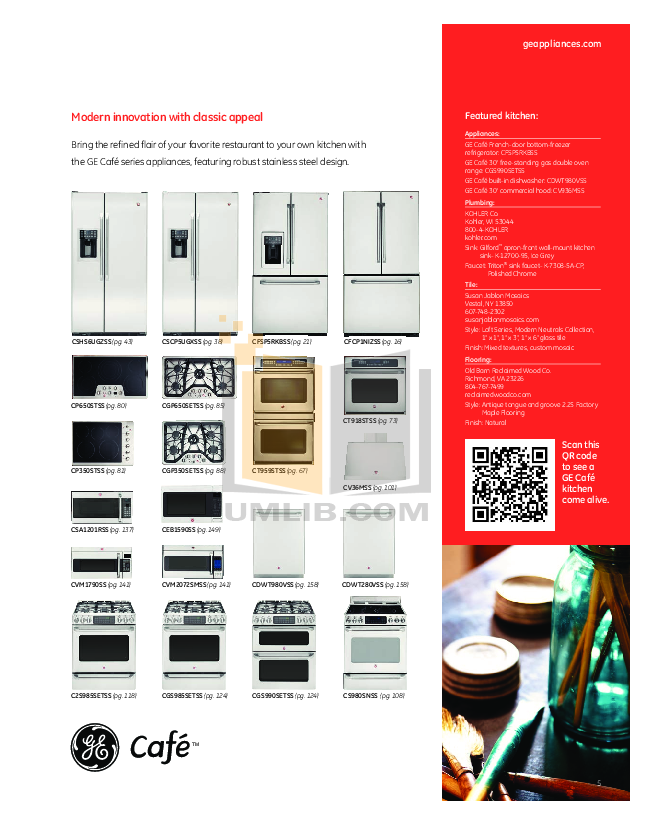 PDF manual for GE Range Profile JGP963