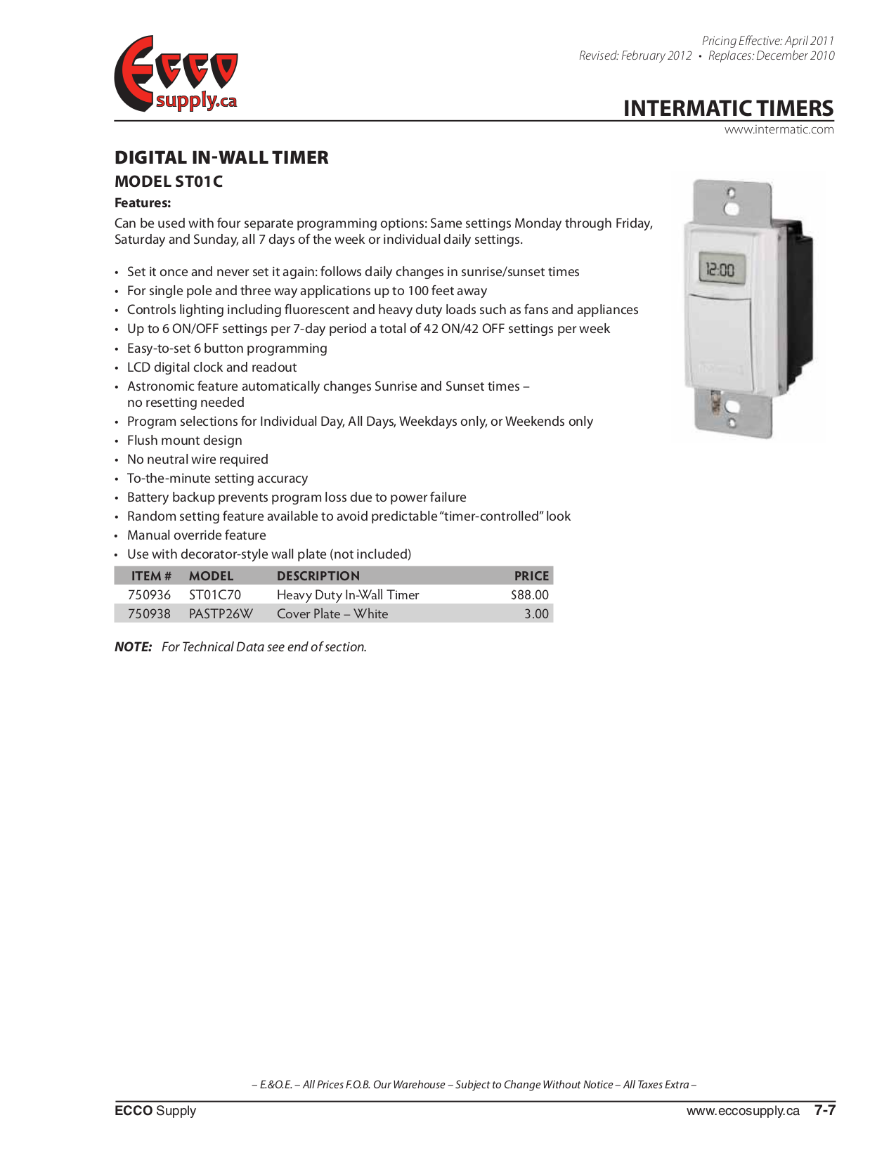 PDF Manual For Intermatic Other ST01 Security Timers