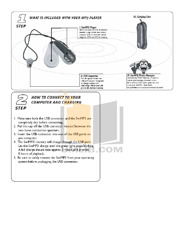 Download free pdf for Finis SwiMP3v2 MP3 Player manual